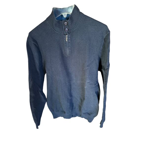 Mossimo Dutti Cashmere & Algodon is Navy Blue High Neck Sweater, Men’s XL - Picture 3 of 7